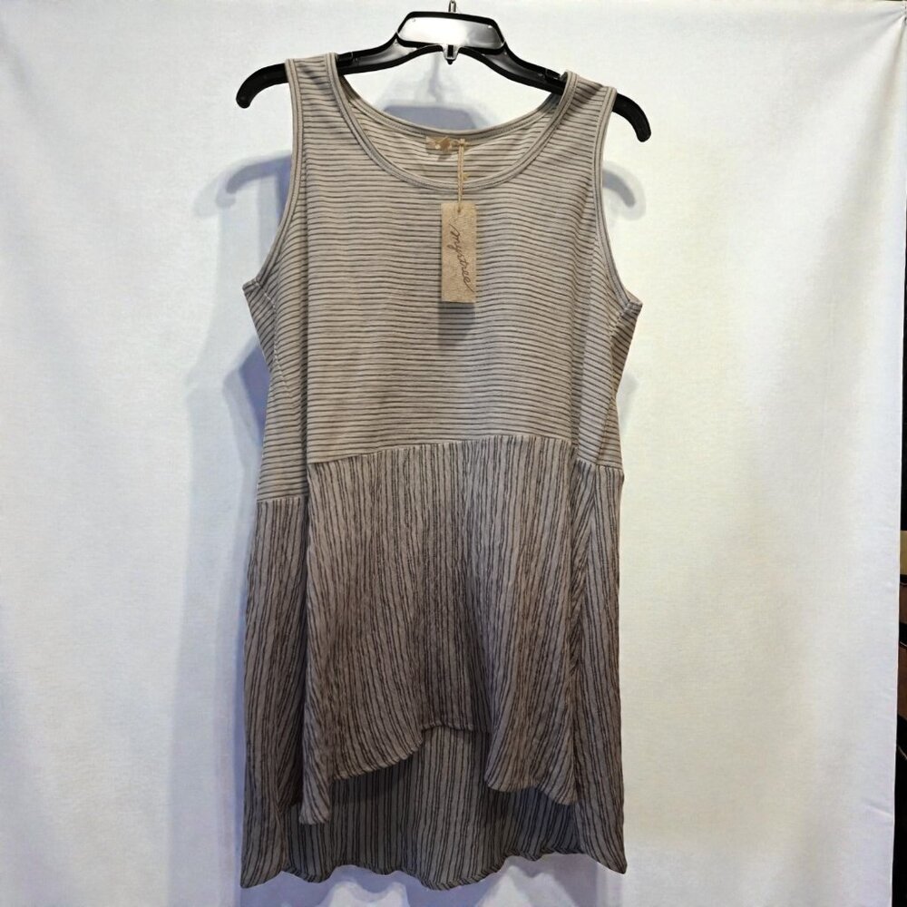 Layered Stripe Sleeveless Tunic Top